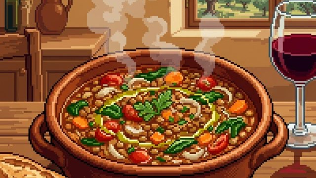 Mediterranean Lentils & Aubergine Mezze