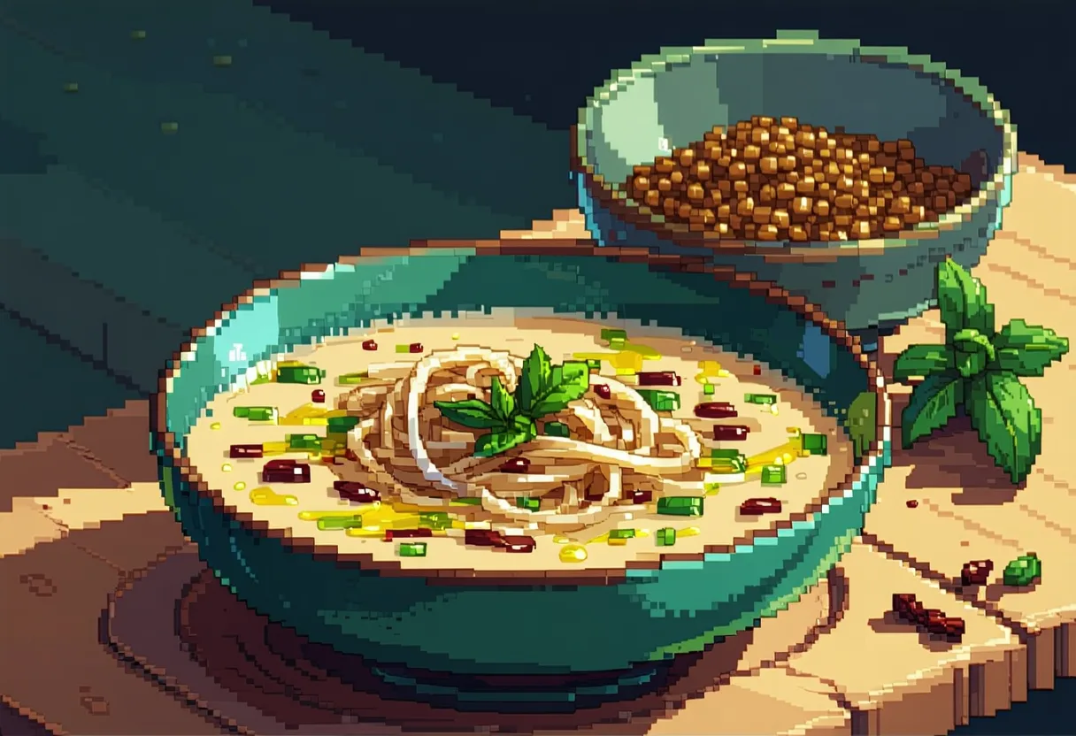 Ash-e Reshteh (Persische Nudel-Kräuter-Suppe)