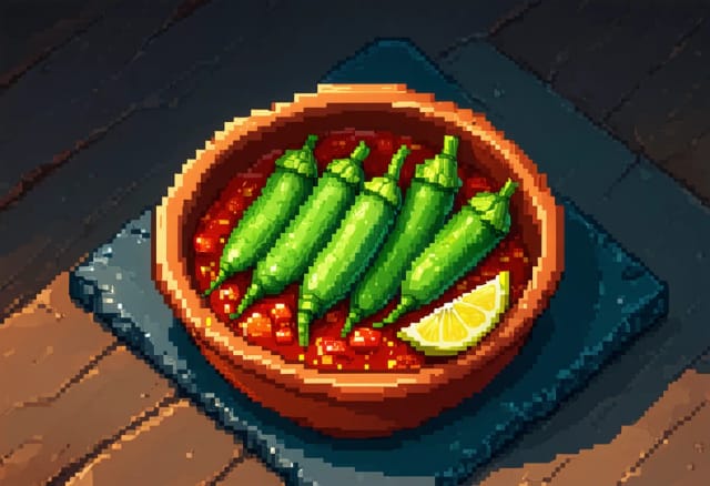 Bamia bi Zeit (Okra and Tomato Stew)