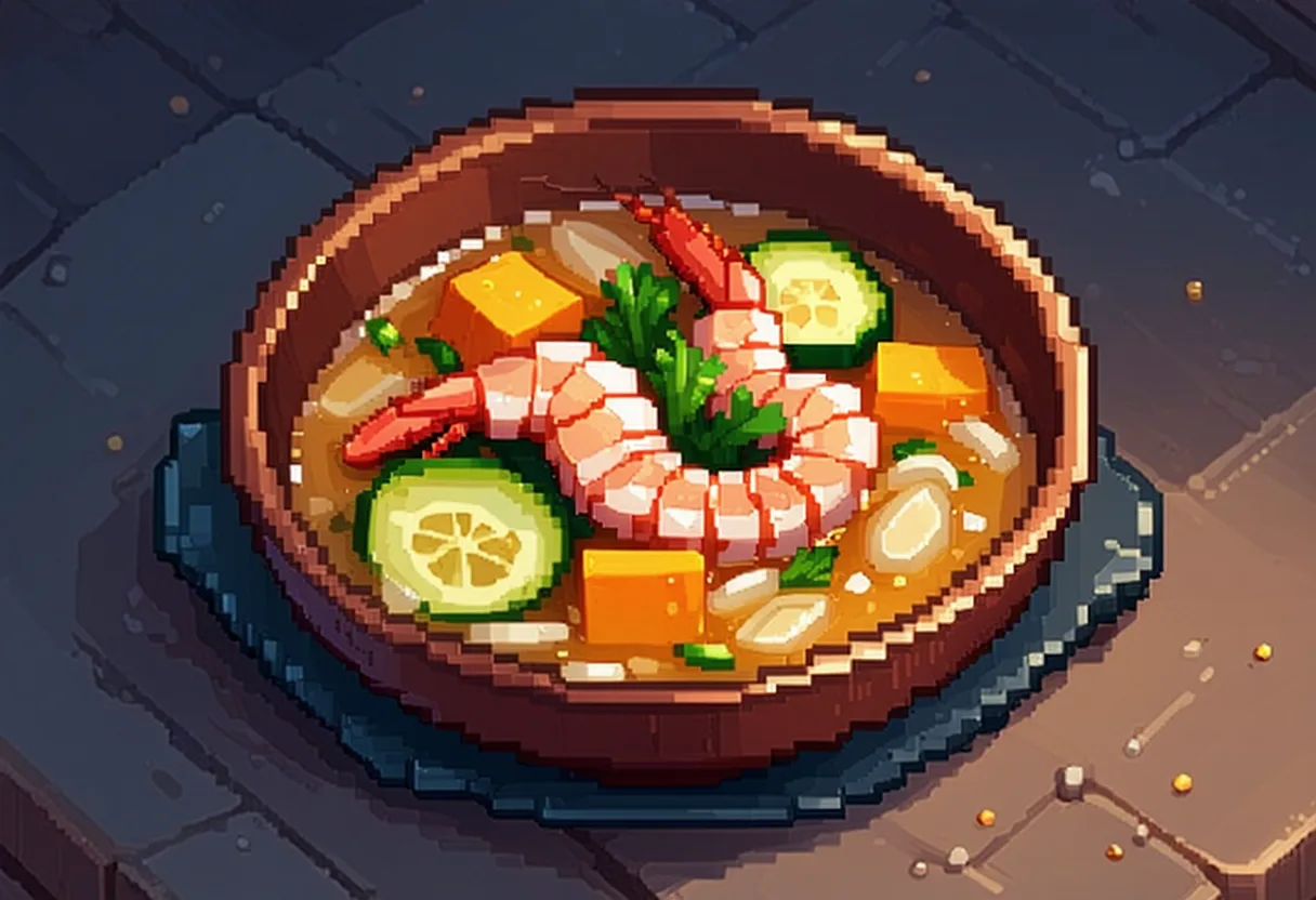 Gaeng Liang (Peppery Vegetable Soup with Prawn)
