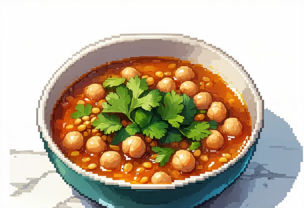 Harira Nabatiya (Moroccan Lentil and Chickpea Soup)