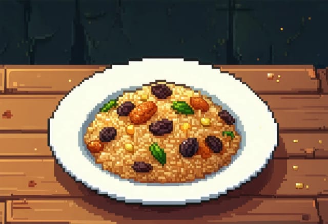 Hashweh Nabati (Spiced Rice with Mushrooms and Pine Nuts)