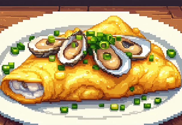 Hoy Tod (Crispy Oyster Omelette)