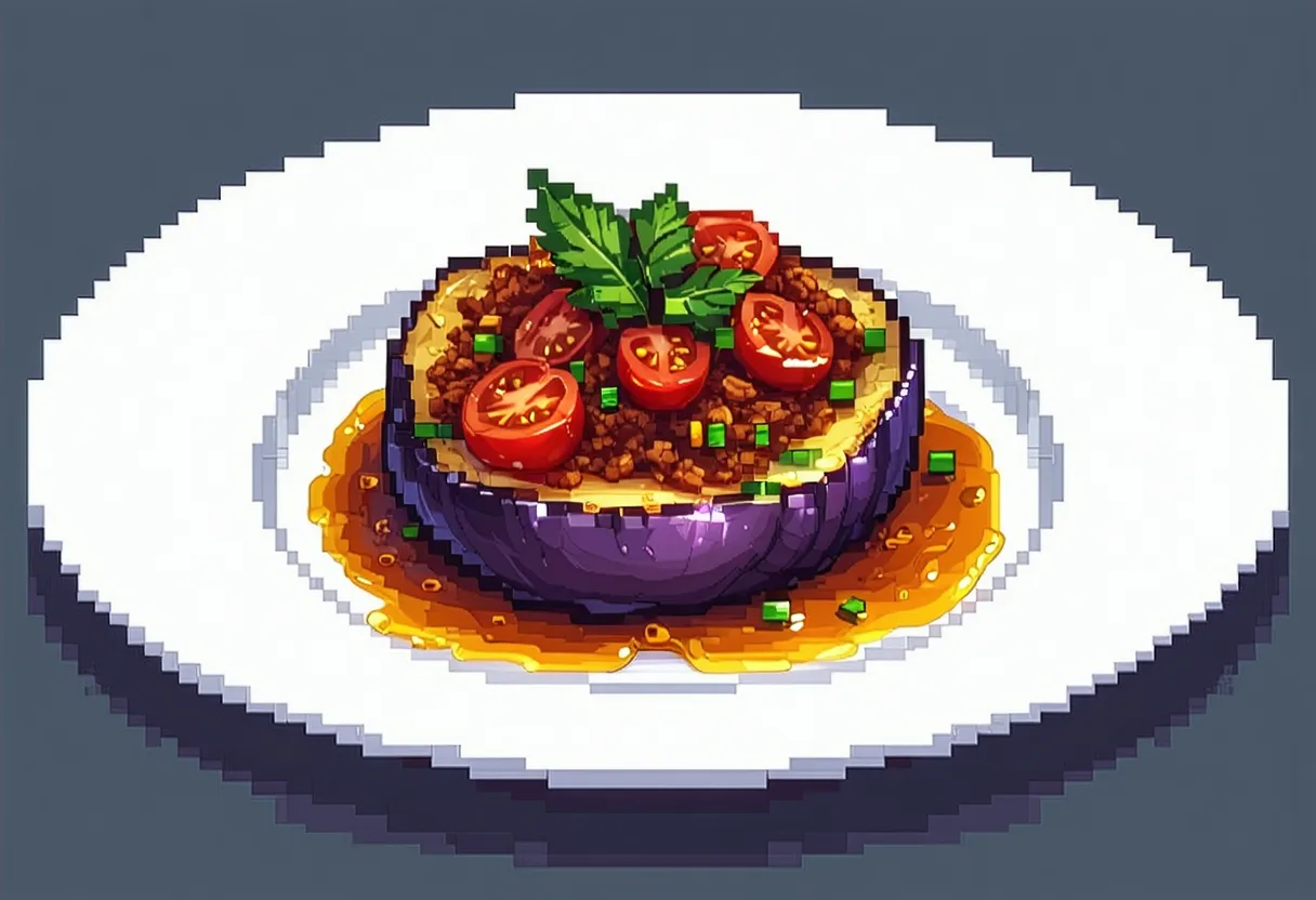 Imam Bayildi (Turkish Braised Stuffed Aubergine)