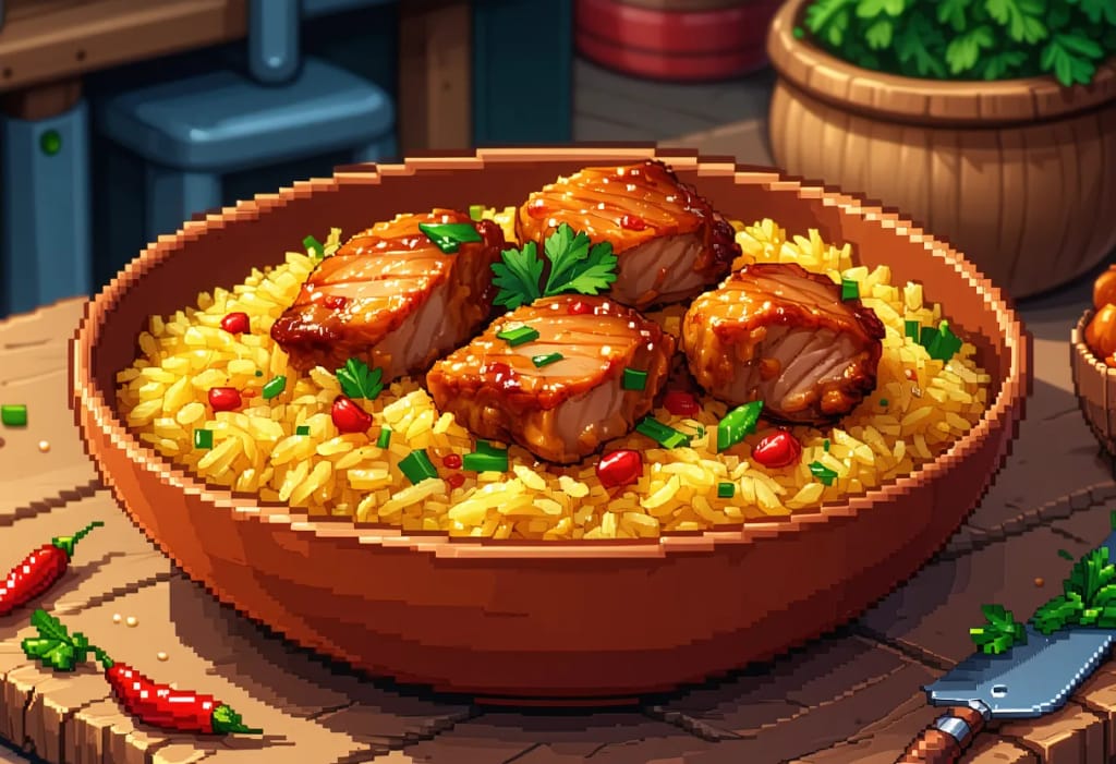 Kabsa (Saudi Spiced Rice with Chicken)