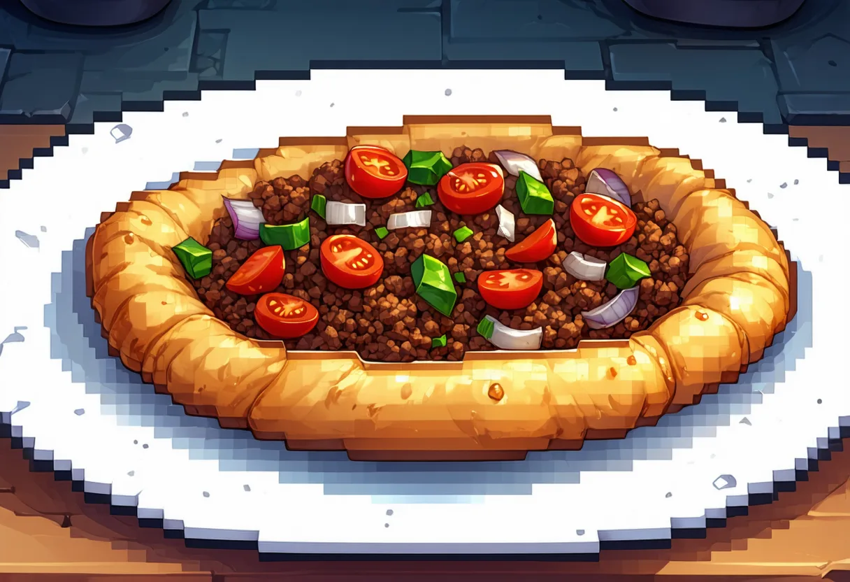 Kıymalı Pide (Pan Plano Turco con Cordero Picado)