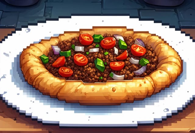 Kiymali Pide (Turkish Flatbread with Minced Lamb)