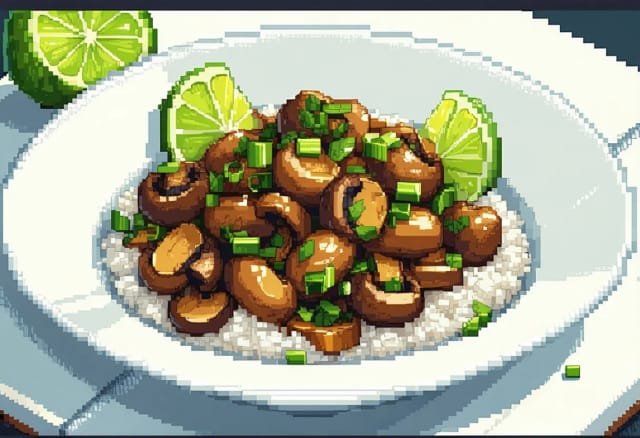Larb Het (Spicy Mushroom Salad)