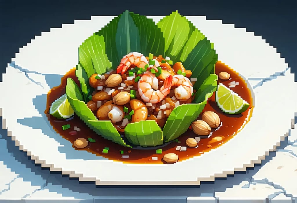Miang Kham (Betel Leaf Bites with Dried Shrimp)