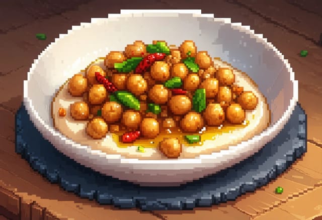 Msabbaha (Warm Chickpeas with Tahini)