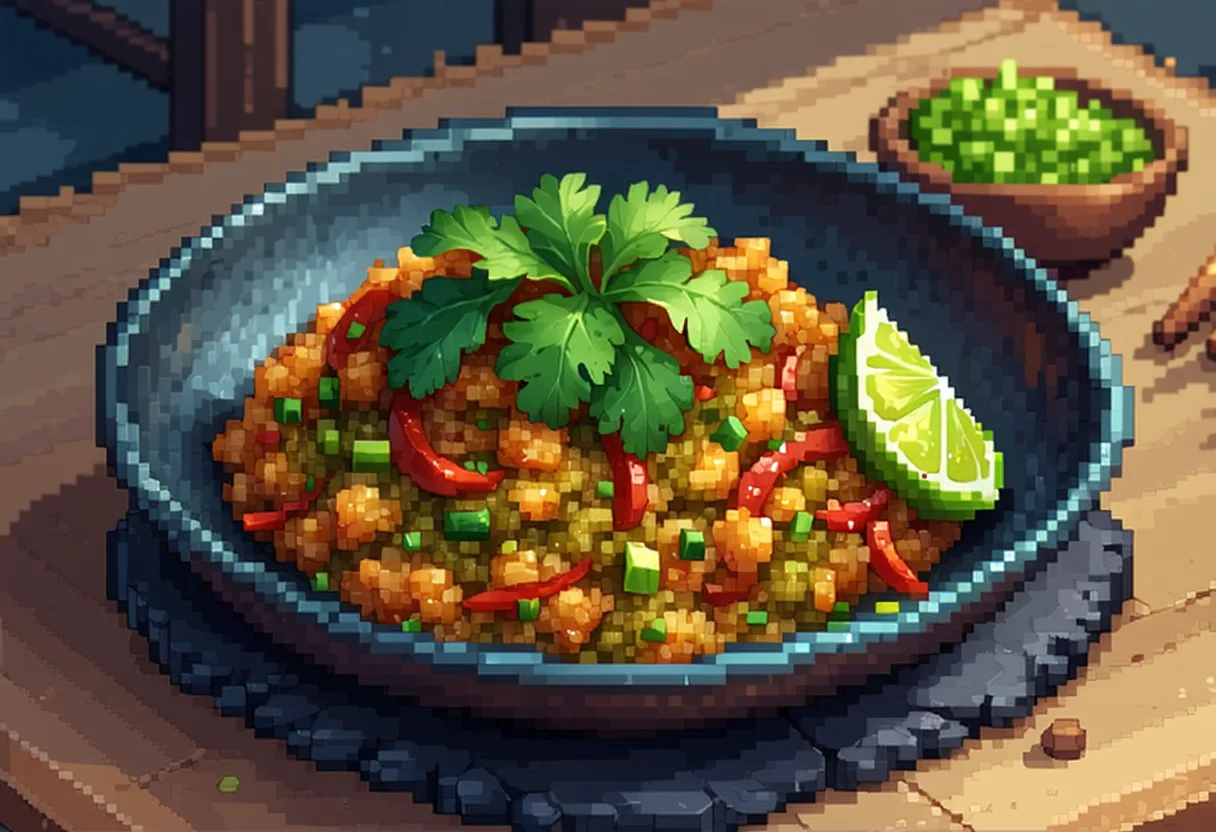 Nam Prik Num (nordthailändischer grüner Chili-Dip)