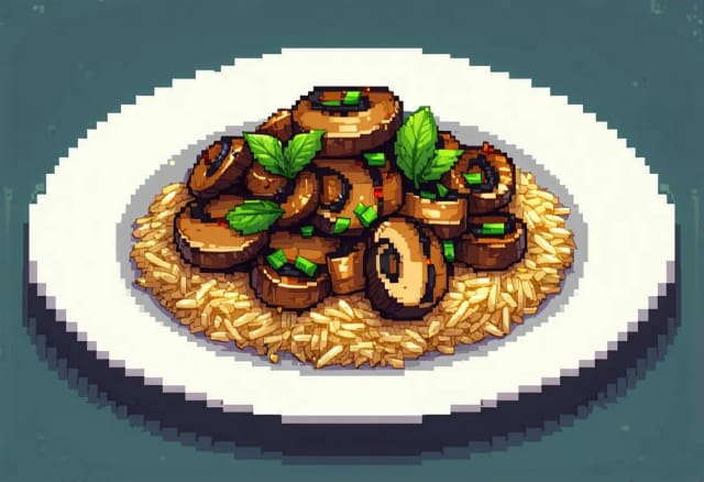 Nam Tok Het (Grilled Mushroom Salad)