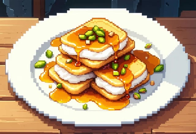 Qatayef (Stuffed Pancakes with Ashta)