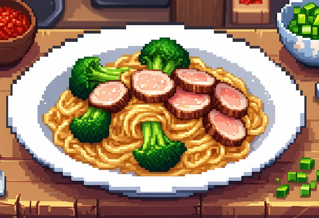 ラートナームー（豚肉あんかけ幅広麺）
