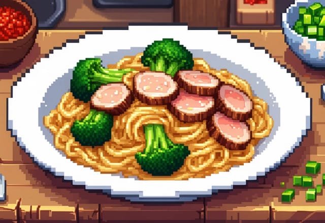Rad Na Moo (Wide Noodles in Gravy with Pork)