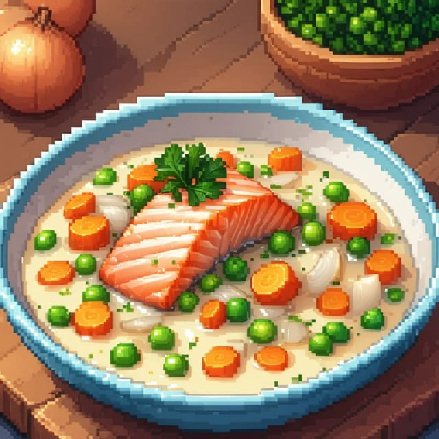 Salmon Blanquette