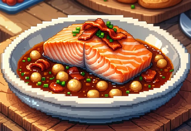 Salmon Coq au Vin