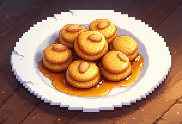 Sekerpare (Turkish Semolina Cookies in Syrup)