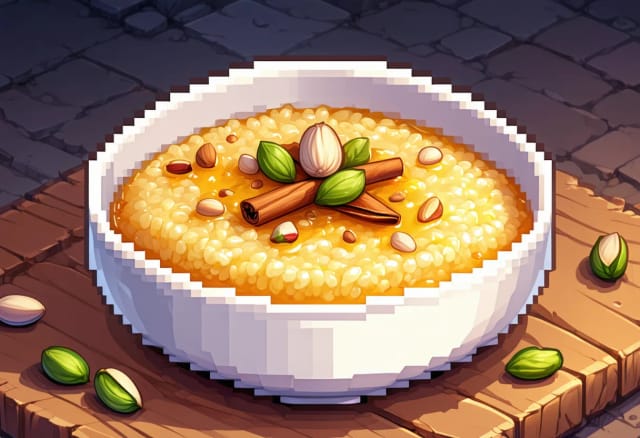 Sholeh Zard (Persian Saffron Rice Pudding)