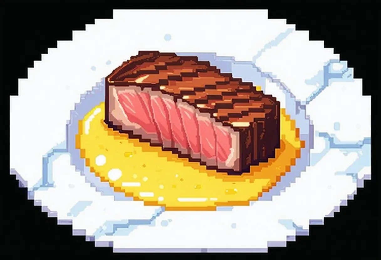 マグロのステーキ ベアルネーズソース添え