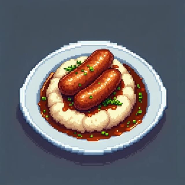 Vegan Bangers and Mash