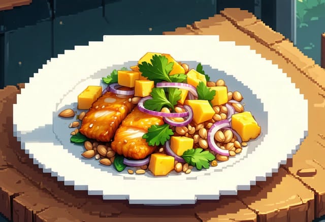 Yum Pla Duk Foo (Crispy Catfish and Green Mango Salad)