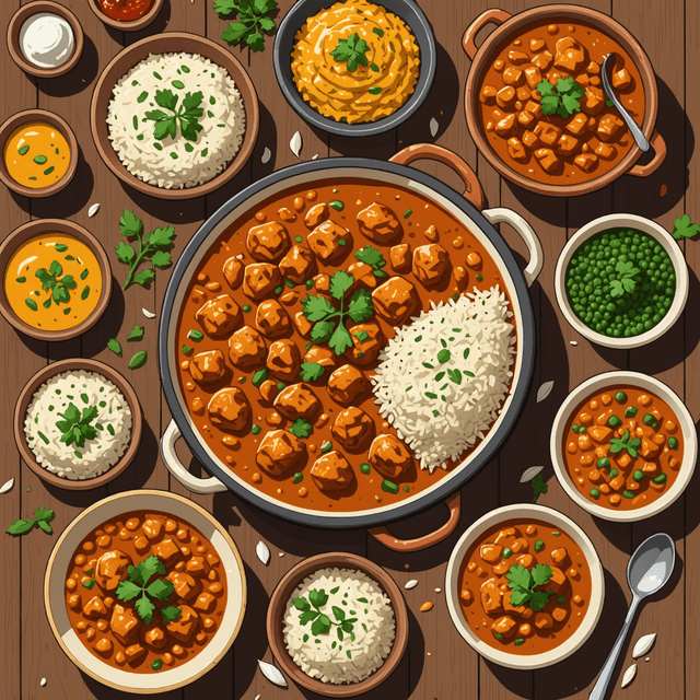 Indian curry and spices